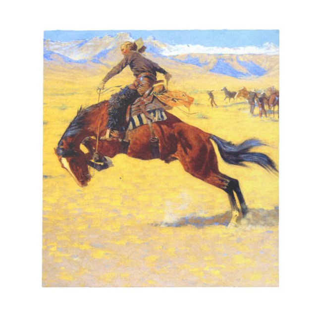 Bloc De Notas Remington Old West Horse y Cowboy (Frente)