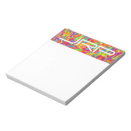 Bloc De Notas Remolino abstracto monogramable personalizable