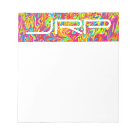 Bloc De Notas Remolino abstracto monogramable personalizable