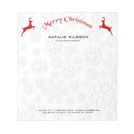 Bloc De Notas Renos rojos