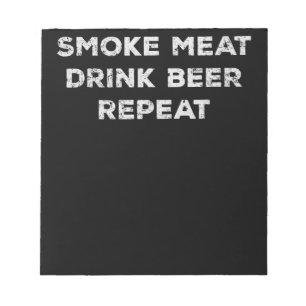 Bloc De Notas Repetición de bebida de carne de humo Amantes di