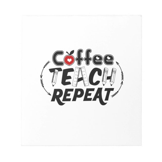 Bloc De Notas Repetición de Teach de arte para profesores (Frente)
