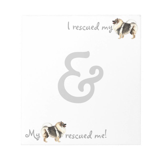 Bloc De Notas Rescate Keeshond (Frente)