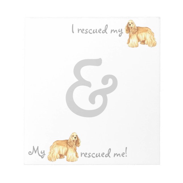 Bloc De Notas Rescue Cocker Spaniel Notepad (Frente)