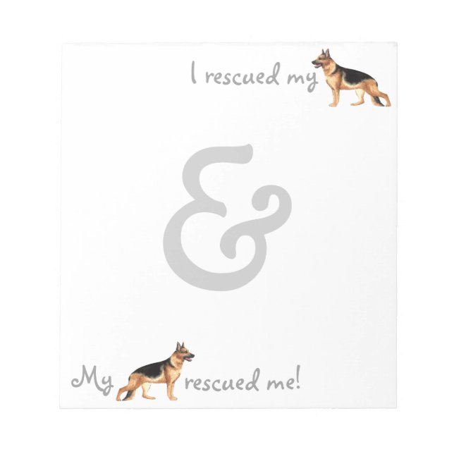 Bloc De Notas Rescue German Shepherd (Frente)