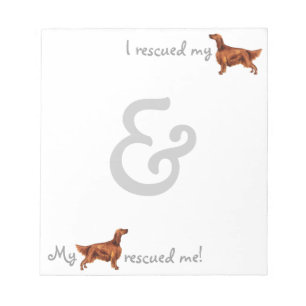 Bloc De Notas Rescue Irish Setter