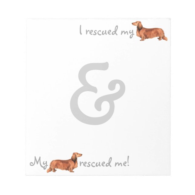 Bloc De Notas Rescue Longhaed Dachshund (Frente)