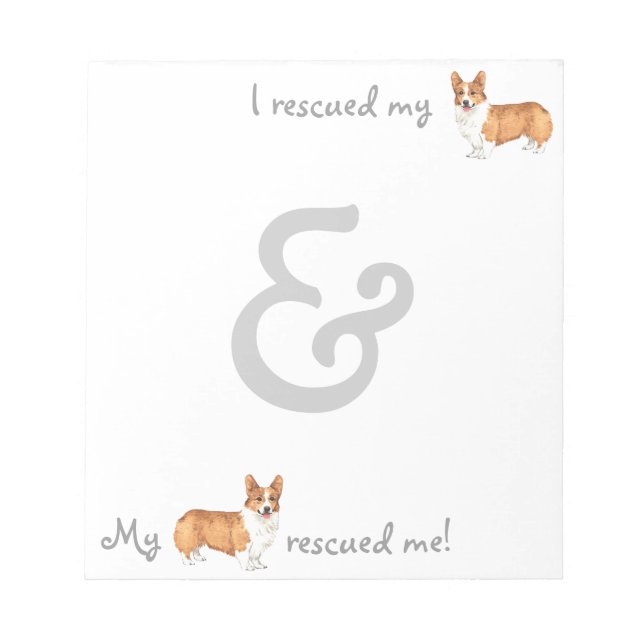 Bloc De Notas Rescue Pembroke Welsh Corgi (Frente)