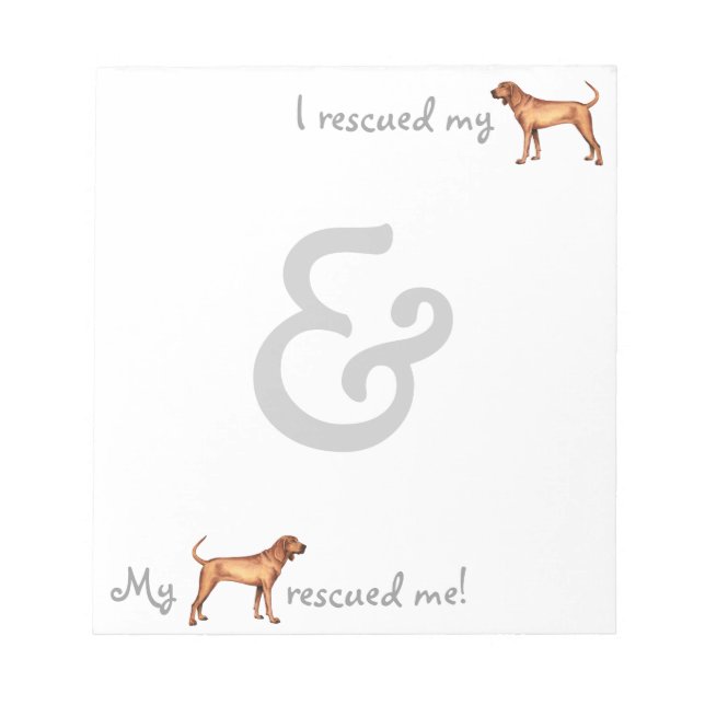 Bloc De Notas Rescue Redbone Coonhound (Frente)