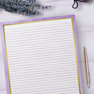 Bloc De Notas Resolución del Colegio de Líneas Púrpura de Tamaño