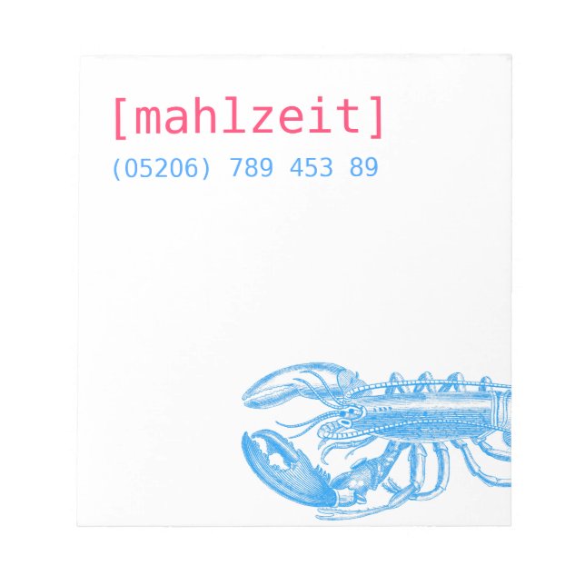 Bloc De Notas Restaurantes Notizkarten für (Frente)