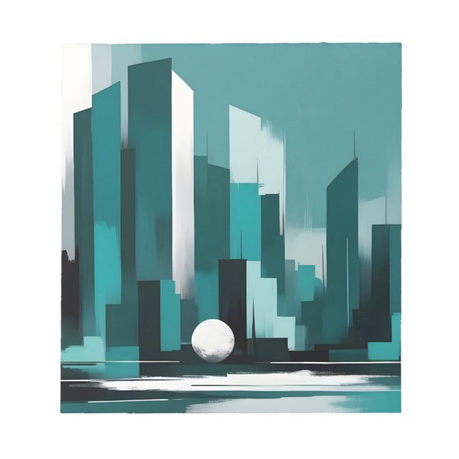 Bloc De Notas Resumen de Cityscape Arquitectura moderna Antecede (Frente)