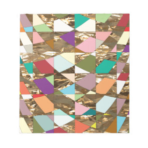 Bloc De Notas Resumen de colores Relieve metalizado dorado Papel