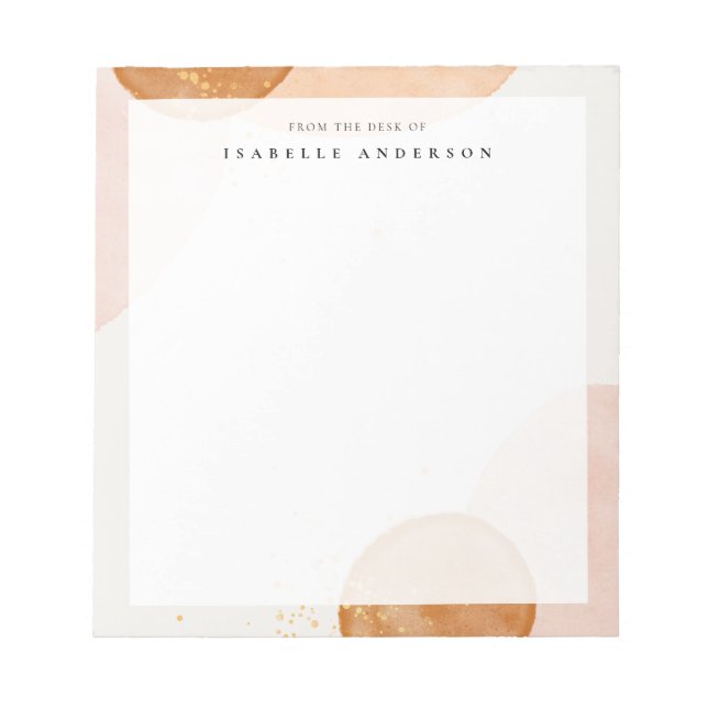 Bloc De Notas Resumen de formas de acuarela Notepad (Frente)