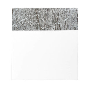 Bloc De Notas Resumen de invierno de ramas cubiertas de nieve