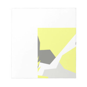 Bloc De Notas Resumen de la energía del arte Gris amarillo
