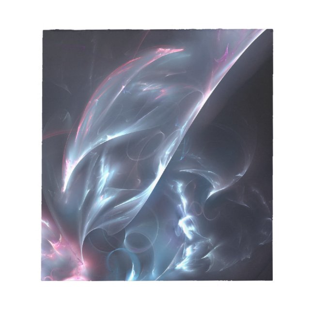 Bloc De Notas Resumen de nebulosa azul y púrpura (Frente)