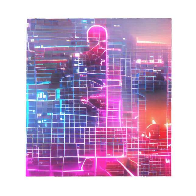 Bloc De Notas Resumen de neon art T-Shirt (Frente)