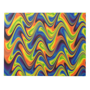 Bloc De Notas Resumen de Wavy Multicolor