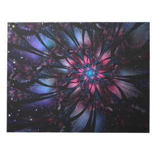 Bloc De Notas Resumen del diseño de flor fractal.