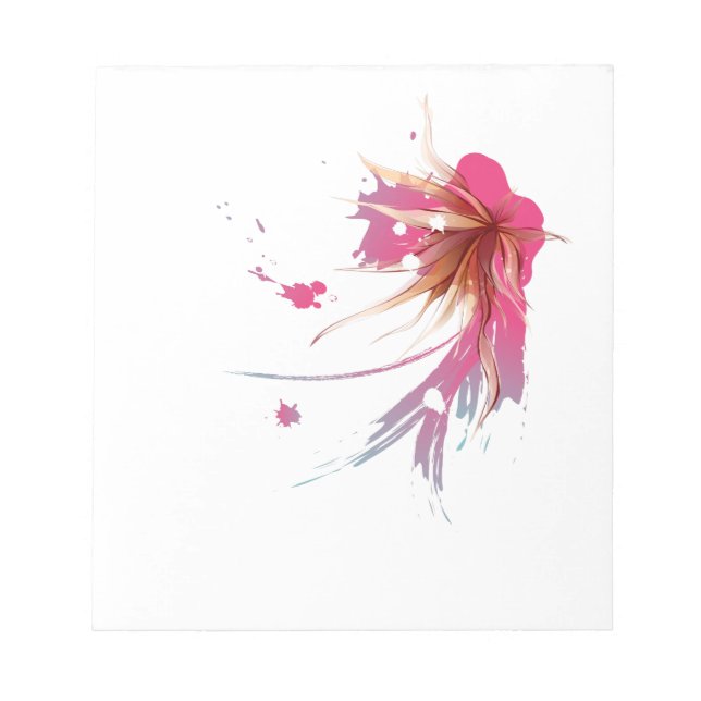 Bloc De Notas Resumen Flor de Hibiscus (Frente)