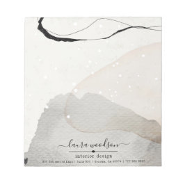 Bloc De Notas Resumen Formas de acuarela Diseñador de interiores