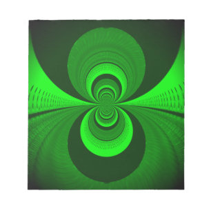 Bloc De Notas Resumen Modelo caleidoscopio Groovy Verde Brillant