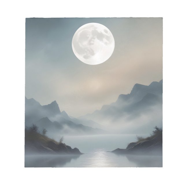 Bloc De Notas Resumen Paisaje Paisaje Montañas Valle Escenario N (Frente)