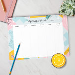 Bloc De Notas Resumen Pastel Weekly Planner<br><div class="desc">Este ingenioso planificador semanal tiene espacio para escribir sus tareas pendientes de lunes a fin de semana. Presenta un diseño abstracto en tonos pastel. ¡También puedes usar esto como lista de compras,  planificador de comidas o para la escuela!</div>
