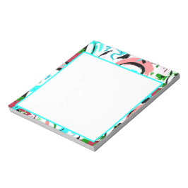 Bloc De Notas Resumen rosa y acuático