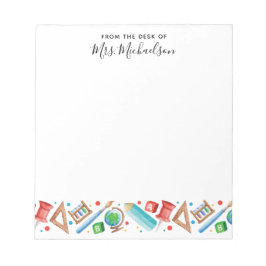 Bloc De Notas Retorcir al profesor de globo de lápiz de la escue