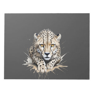 Bloc De Notas Retrato de arte gráfico con vectores Cheetah Espír