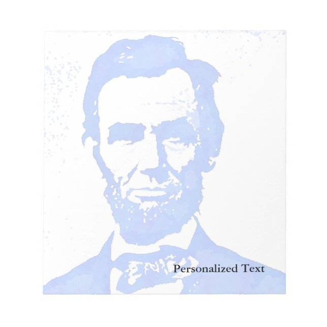 Bloc De Notas Retrato de arte pop de Abraham Lincoln (Frente)