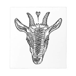 Bloc De Notas Retrato de cabra con corazón