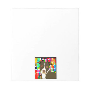 Bloc De Notas Retrato de Pitbull Pop Art