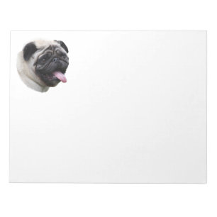 Bloc De Notas Retrato fotográfico del mascota del perro Pug