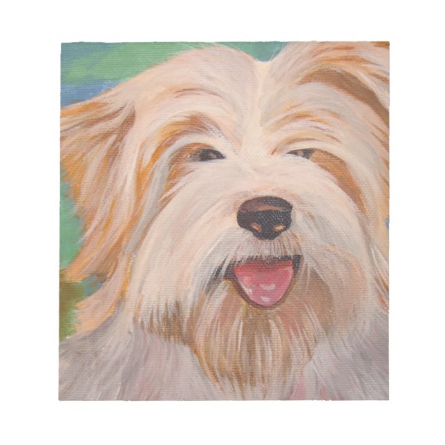 Bloc De Notas Retrato Terrier Mascota arte de perro (Frente)