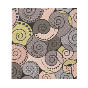 Bloc De Notas Retro, abstracto, espirales