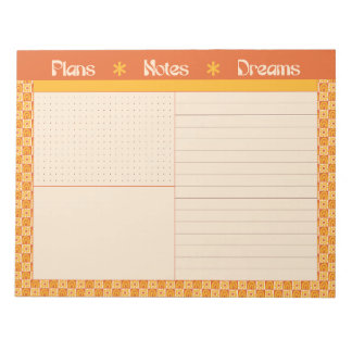 Bloc De Notas Retro Spring Hand Drawn Sunshine Plan and Dream
