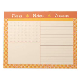 Bloc De Notas Retro Spring Mano Dibujada Plan y Sueño