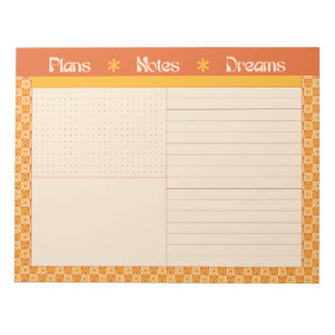 Bloc De Notas Retro Spring Mano Dibujada Plan y Sueño