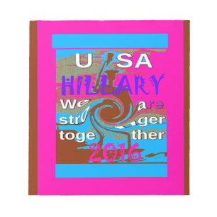 Bloc De Notas Retro USA Stronger Together Resumen Imprimir arte