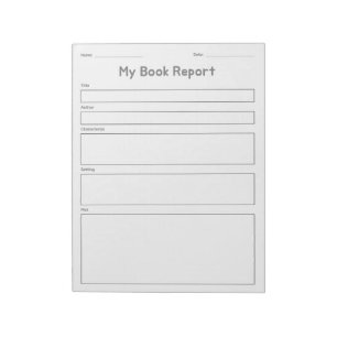 Bloc De Notas Revisión del informe de mi libro