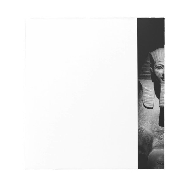 Bloc De Notas Rey del faraón blanco y negro (Frente)