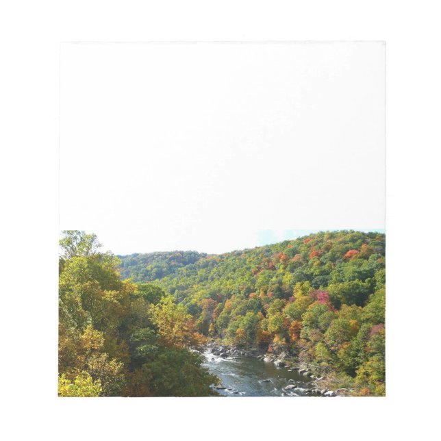 Bloc De Notas Río Ohiopyle en otoño II en Pensilvania (Frente)