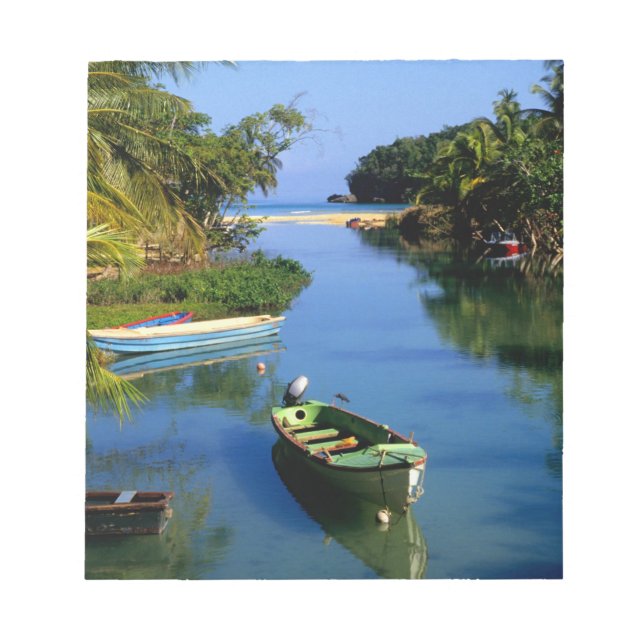 Bloc De Notas Río panorámico cerca de Ocho Ríos en Jamaica (Frente)