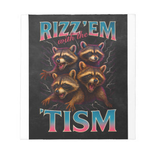 Bloc De Notas Rízzalos Con El Meme De Tism Autismo Mapache Diver