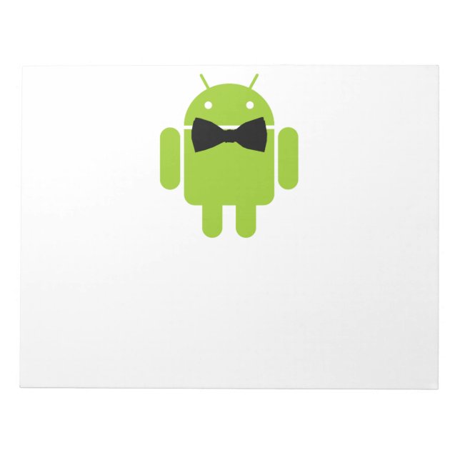 Bloc De Notas Robot Android Verde Aneumático Formal (Frente)