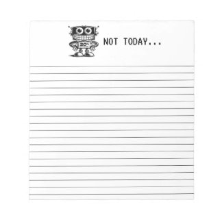 Bloc De Notas Robot de bajo consumo - No hoy...