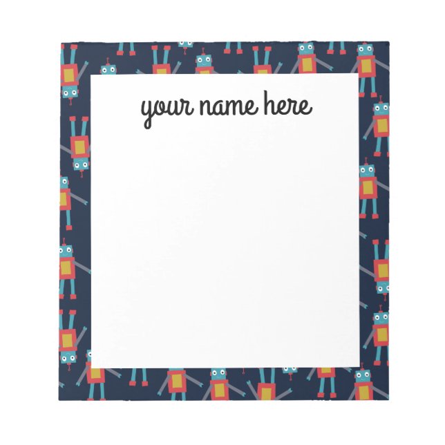 Bloc de notas Robot personalizado (Frente)